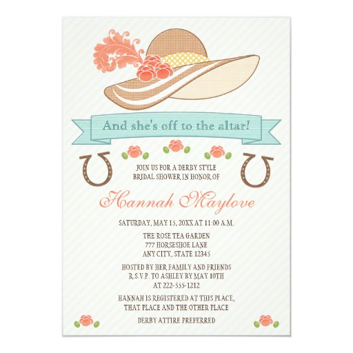 Hat Themed Bridal Shower Invitations 3