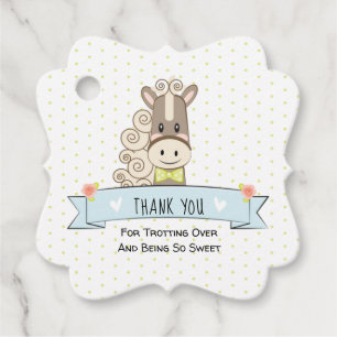 Kentucky Derby Horse Bowtie Baby Shower Favor Tags