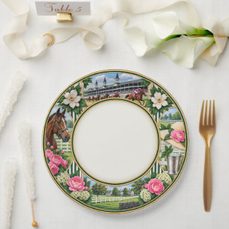 Kentucky Derby Horse Racing Southern Garden Party Paper Plates