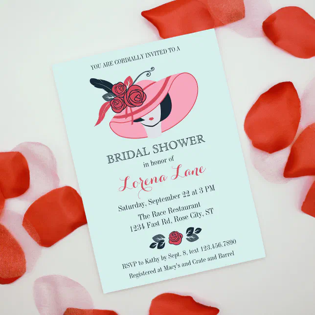Kentucky Derby Inspired Bridal Shower Invitation Zazzle