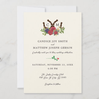 Kentucky Derby Inspired Wedding Invitation