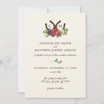 Kentucky Derby Inspired Wedding Invitation by marlenedesigner at Zazzle