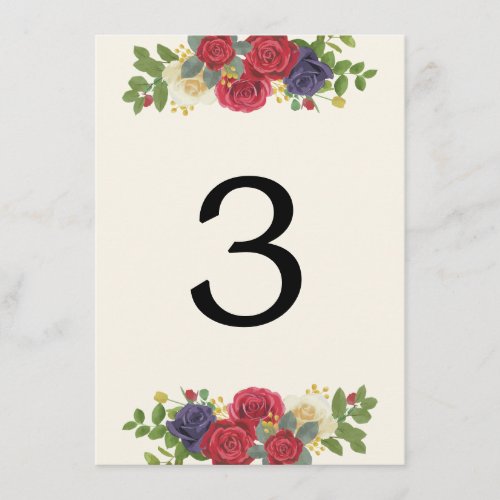 Kentucky Derby Inspired Wedding Table Number