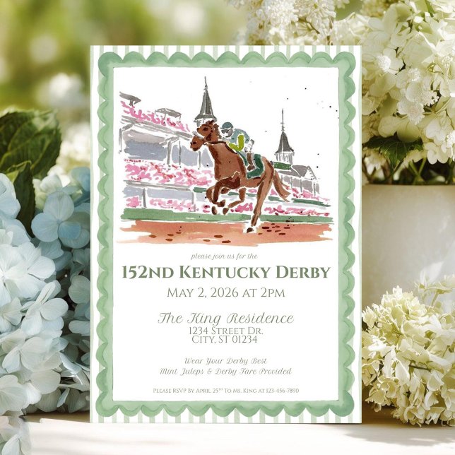 Kentucky Derby Party Invitation Template | Horse (Creator Uploaded)