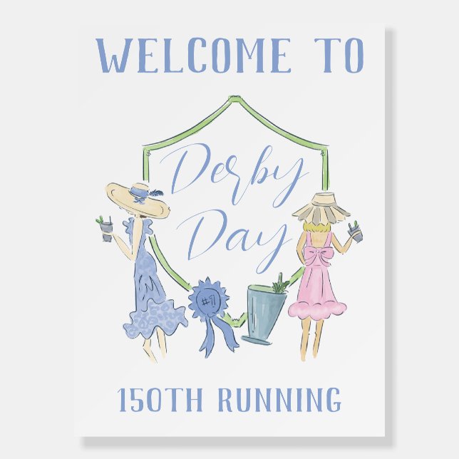 Kentucky Derby Party Welcome Sign (Front)
