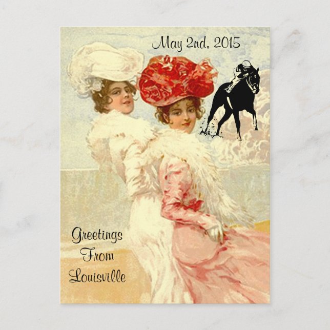Kentucky Derby Postcards Horse Racing Fashionable (Front)