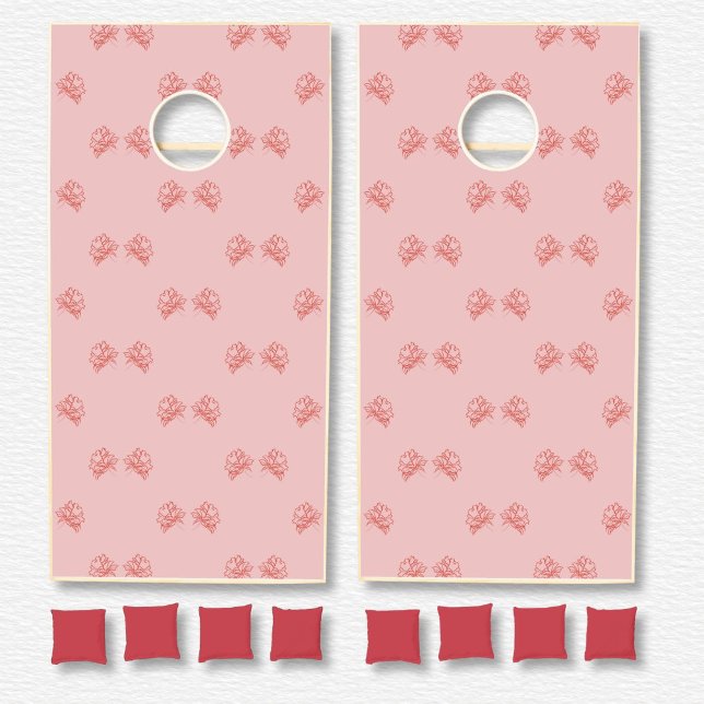 Kentucky Derby Red Roses Cornhole Set (Creator Uploaded)