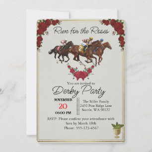 Kentucky Derby Run for the Roses Party Invite