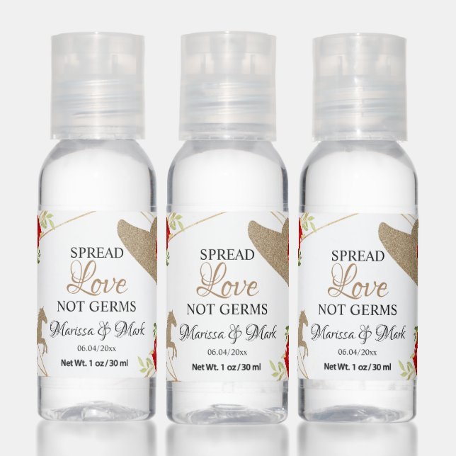 Kentucky Derby Spread Love Not Germs Hand Sanitizer (Set)