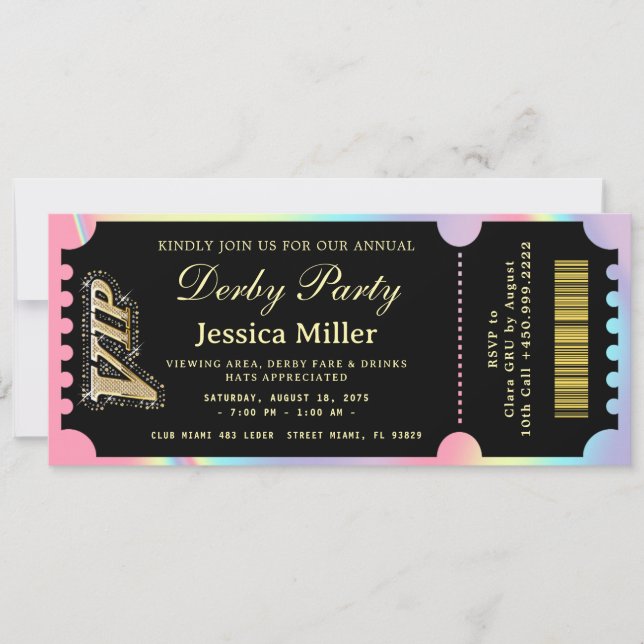 Kentucky Derby VIP Ticket Invitation (Front)