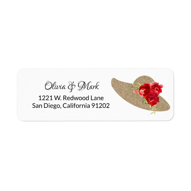 Kentucky Derby Wedding  Personalized Label (Front)