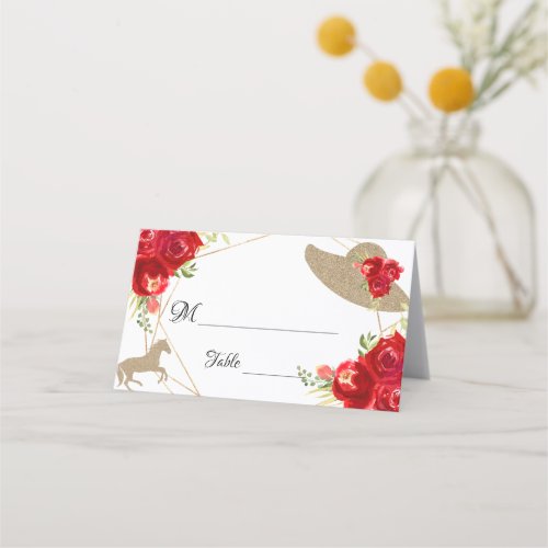 Kentucky Derby Wedding Table Place Card