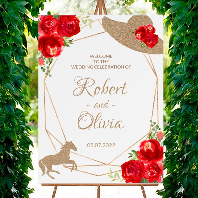 Kentucky Derby Wedding Welcome Sign (Creator Uploaded)