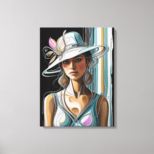 Kentucky Derby Womens Hat Canvas Wall Art Prints