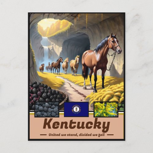 Kentucky Dreamscape Surreal State Masterpiece Postcard