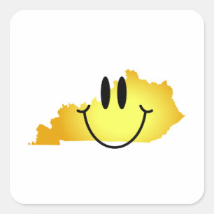 Kentucky Face Square Sticker