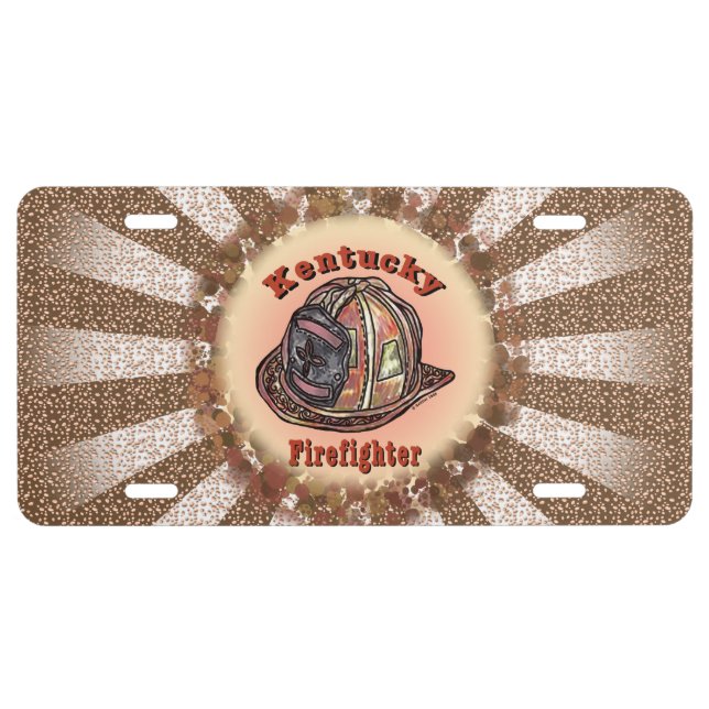Kentucky Firefighter License Plate (Front)