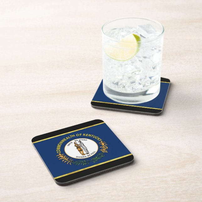 Kentucky flag beverage coaster (Right Side)