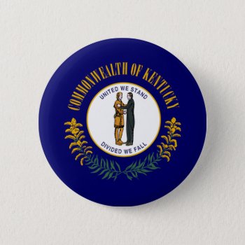 Kentucky Flag Button by FlagWare at Zazzle