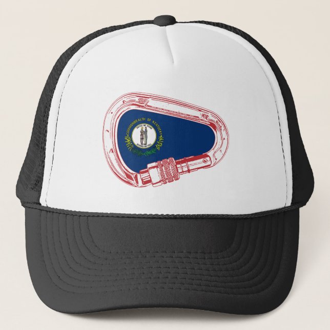 Kentucky Flag Climbing Carabiner Trucker Hat (Front)