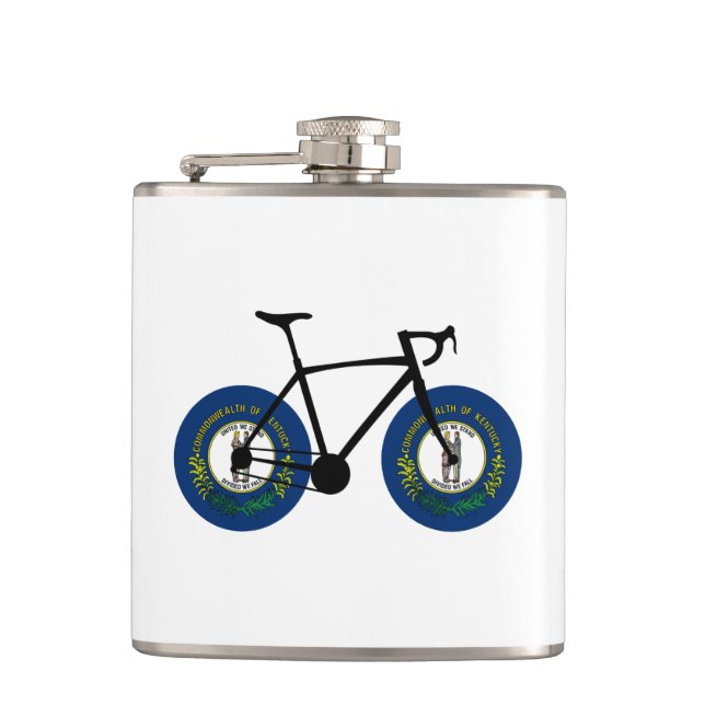 Kentucky Flag Cycling Flask (Front)