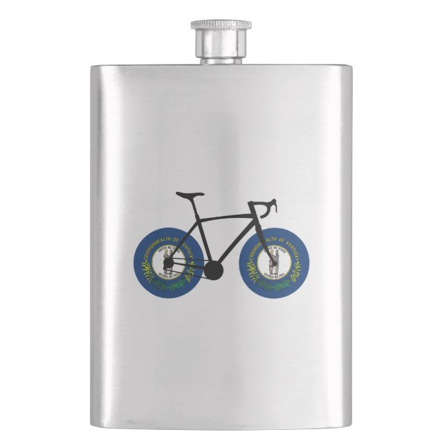 Kentucky Flag Cycling Flask (Front)