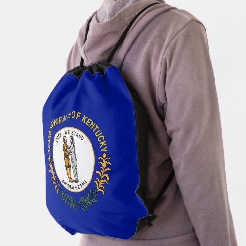 Kentucky flag drawstring bag