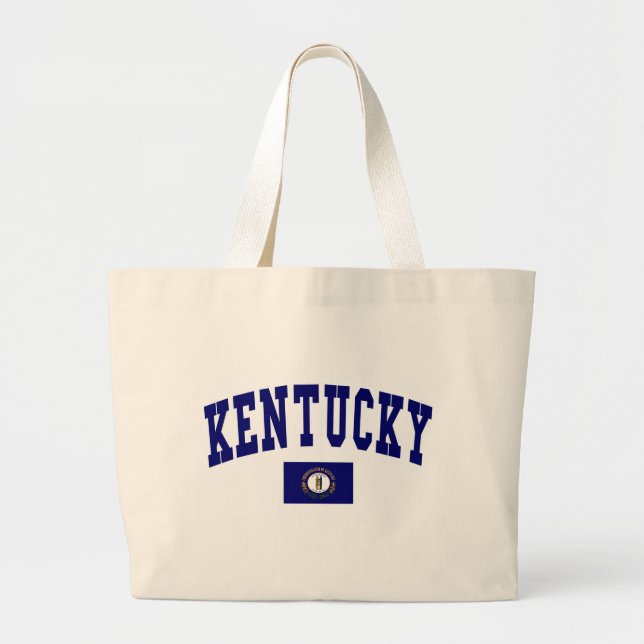 Kentucky Flag Large Tote Bag (Front)