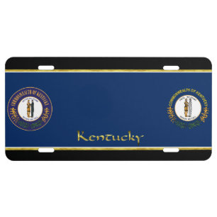 Kentucky flag license plate