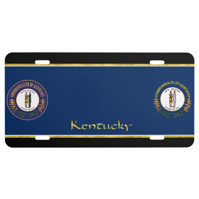 Kentucky flag license plate (Front)