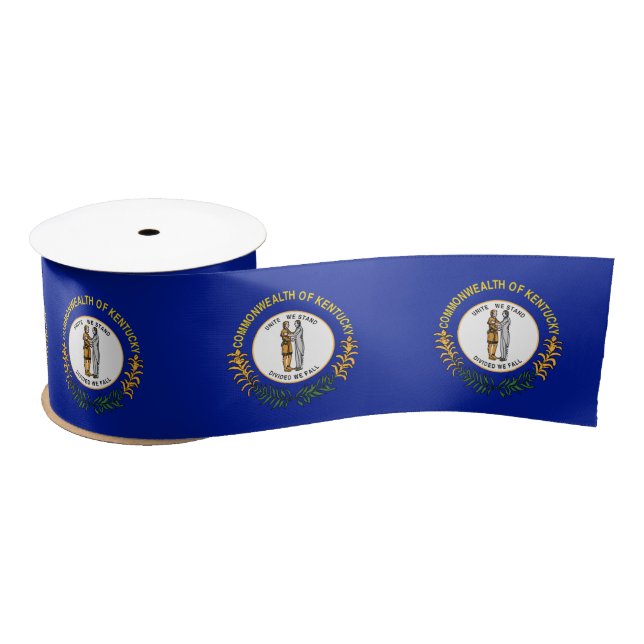 Kentucky flag satin ribbon (Spool)