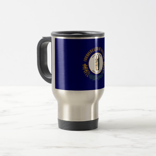 Kentucky Flag Travel Mug (Front Left)