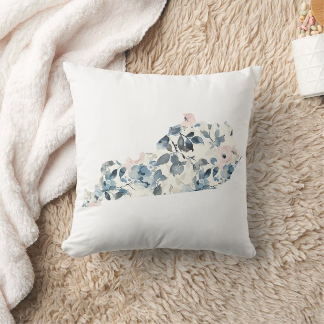 Kentucky Floral Print Pillow (Blanket)