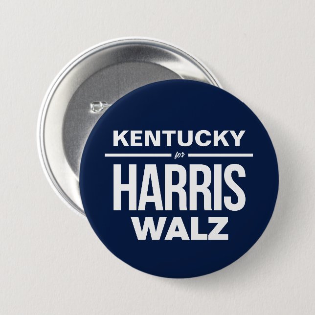 Kentucky for Harris Walz Button (Front & Back)