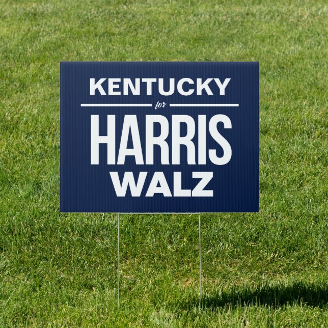 Kentucky for Harris Walz Sign (Insitu)