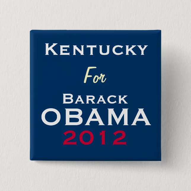 KENTUCKY For OBAMA 2012 Campaign Button (Front)