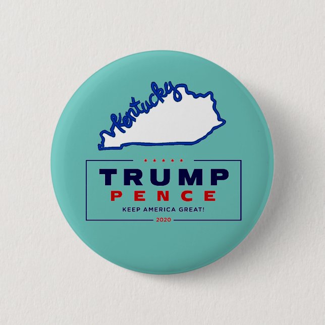 Kentucky for Trump Pence 2020 Button (Front)