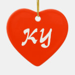 Kentucky Heart Ornament at Zazzle