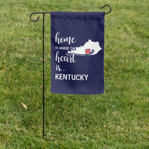 Kentucky Home is where the heart is Garden Flag