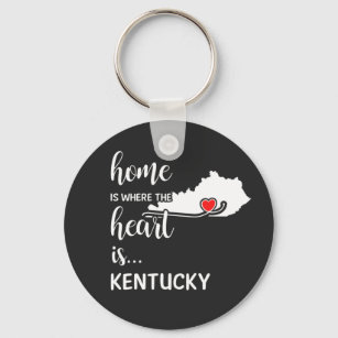 Kentucky Home is where the heart is Keychain