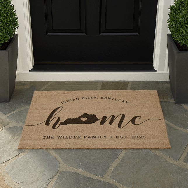 Kentucky Home State Personalized Fiber Doormat (Creator Uploaded)