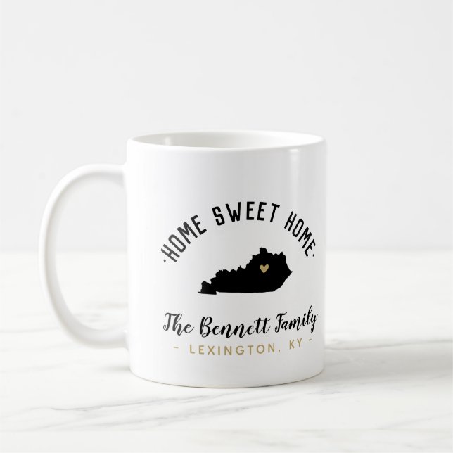 Kentucky Home Sweet Home Family Monogram Mug (Left)