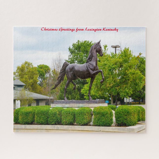 Kentucky Horse Park Lexington.Christmas Greetings Jigsaw Puzzle (Horizontal)