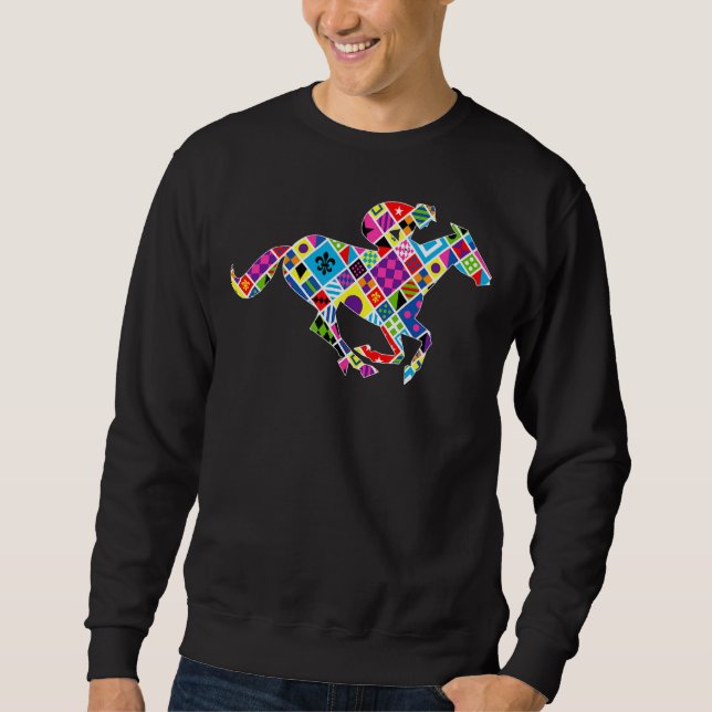 Kentucky Horse Racing Silks Sweatshirt (Front)