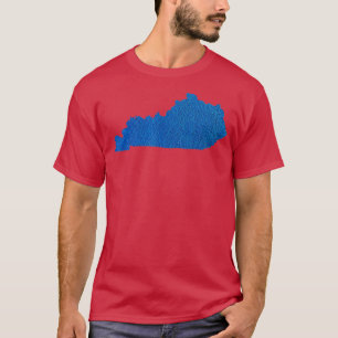 Kentucky I Blue Leather Bourbon State Gift T-Shirt