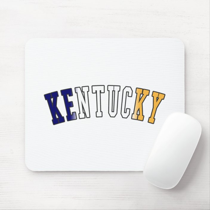 Kentucky in State Flag Colors Mouse Pad