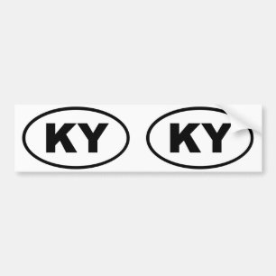 Kentucky KY oval Bumper Sticker