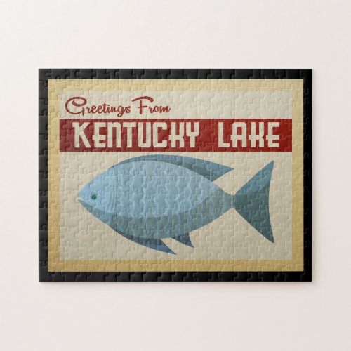 Kentucky Lake Fish Vintage Travel Jigsaw Puzzle