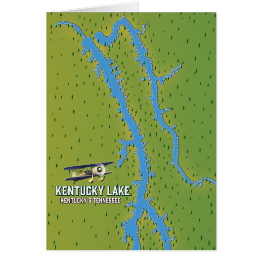 Kentucky Lake USA MAp Cards (Front)