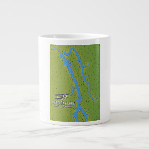 Kentucky Lake USA MAp Giant Coffee Mug